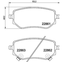 Hella Pagid Brake Pad Set T2807