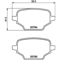 Hella Pagid Brake Pad Set T3166