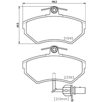 Hella Pagid Brake Pad Set T5122
