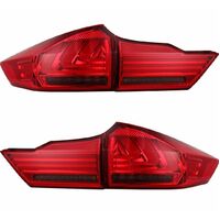 LED Red Strips Tail Lights Flow Light Fit Honda City GM6 BALLADE